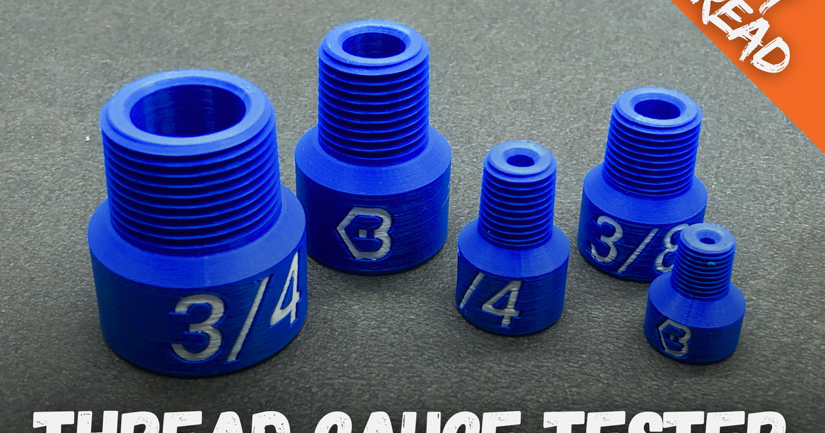 3D printed NPT thread gauge tester for checking hydraulic pipe thread sizes
