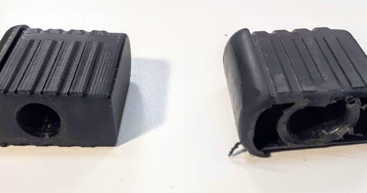 3D printed replacement socket for an IKEA Torkel office chair seat clamp