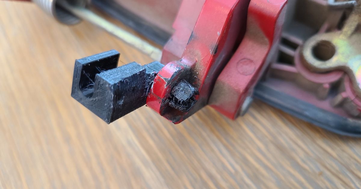 3D printed Toyota exterior door latch rod clip repair part