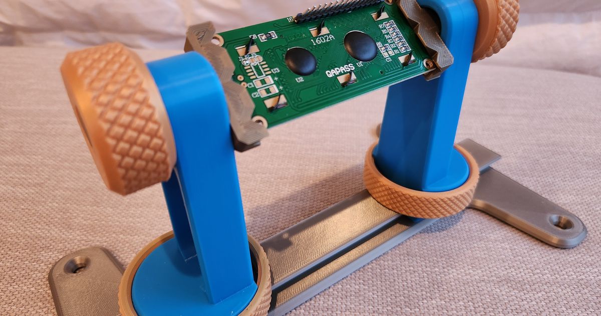 Adjustable 3D printed PCB holder tool for soldering and electronics bench work