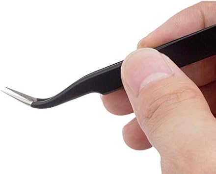 Stainless steel 3D printer tweezers for hot nozzle cleanup and small filament handling