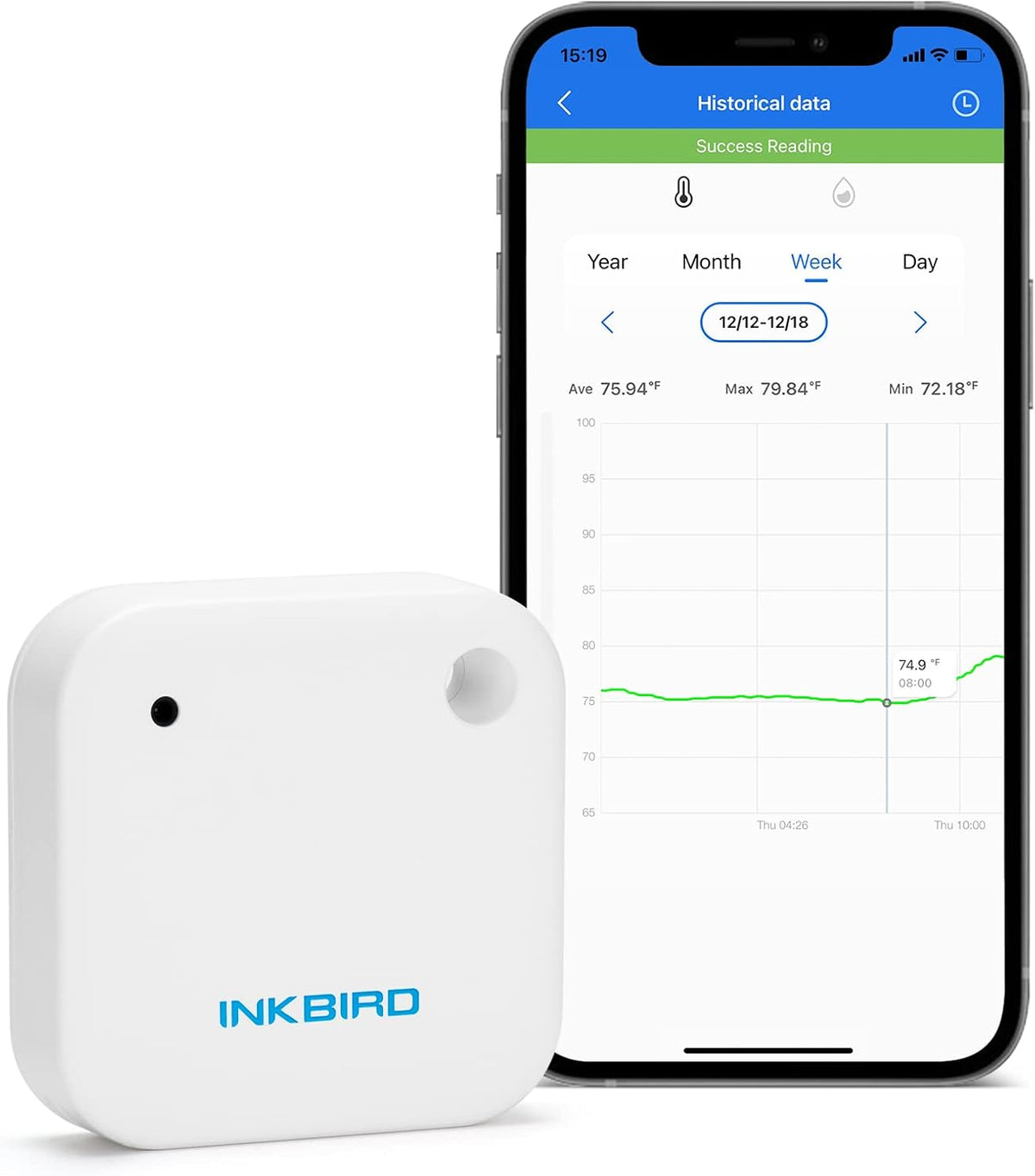 Inkbird IBS-TH2 Bluetooth temperature and humidity sensor for filament storage monitoring