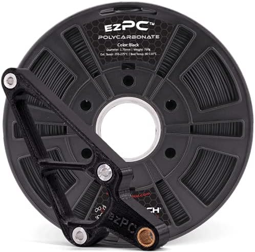 3DXTECH EZPC black polycarbonate filament spool for tougher hotter-use functional 3D printed parts