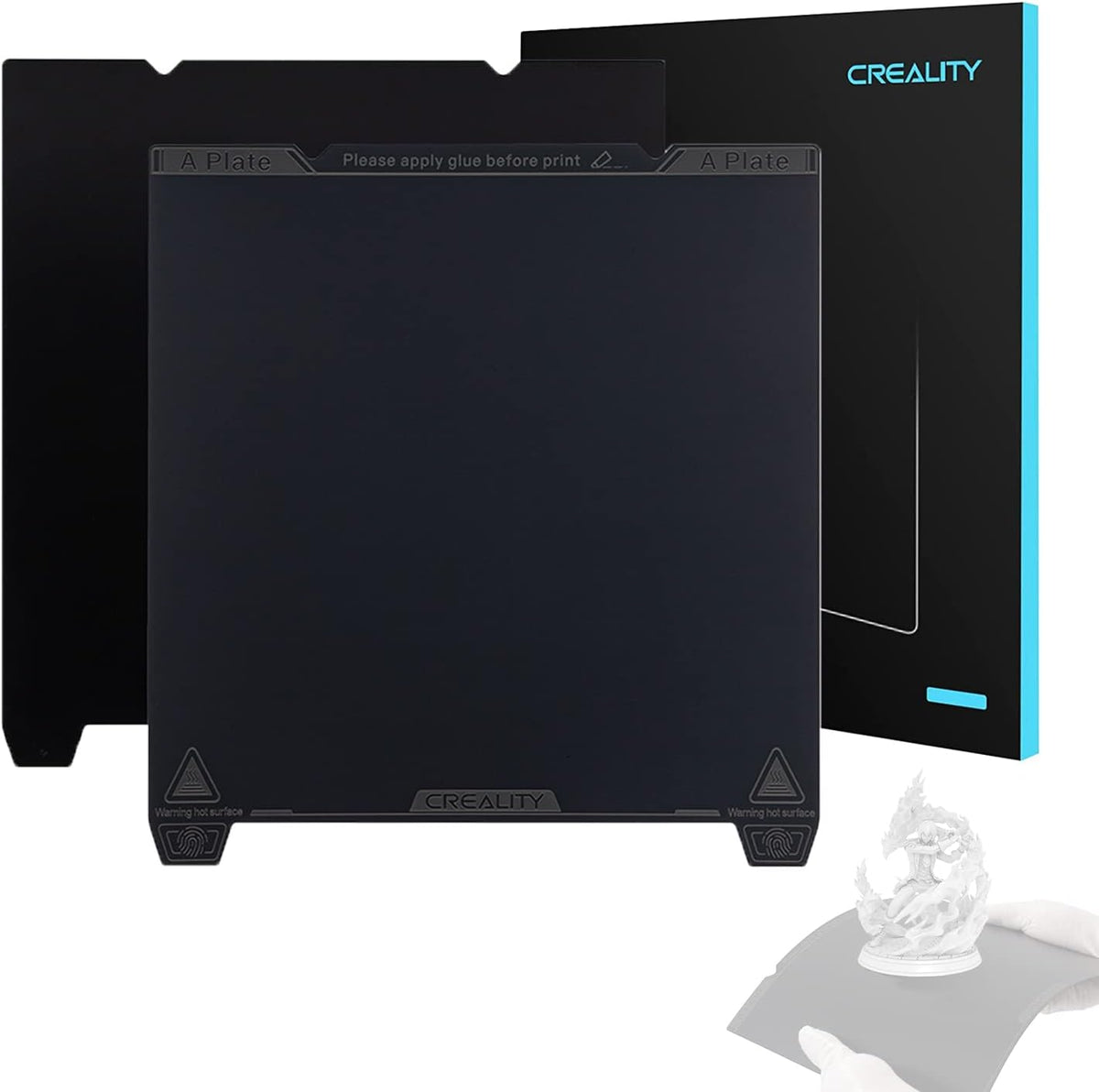 Creality K1 smooth PEI build plate for cleaner bottom-surface finish on 3D prints