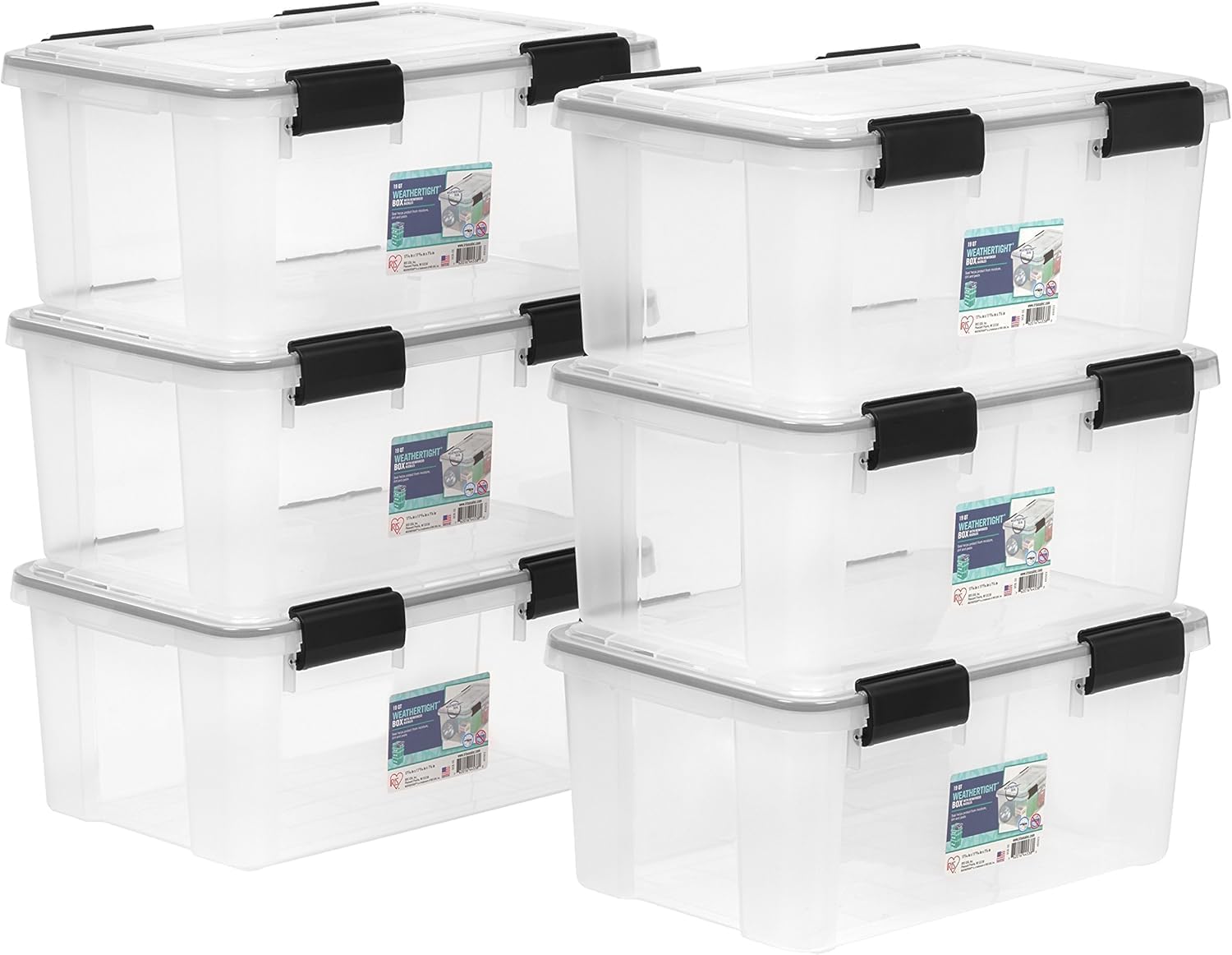IRIS USA WeatherPro 19 Qt sealed storage bins for modular filament storage
