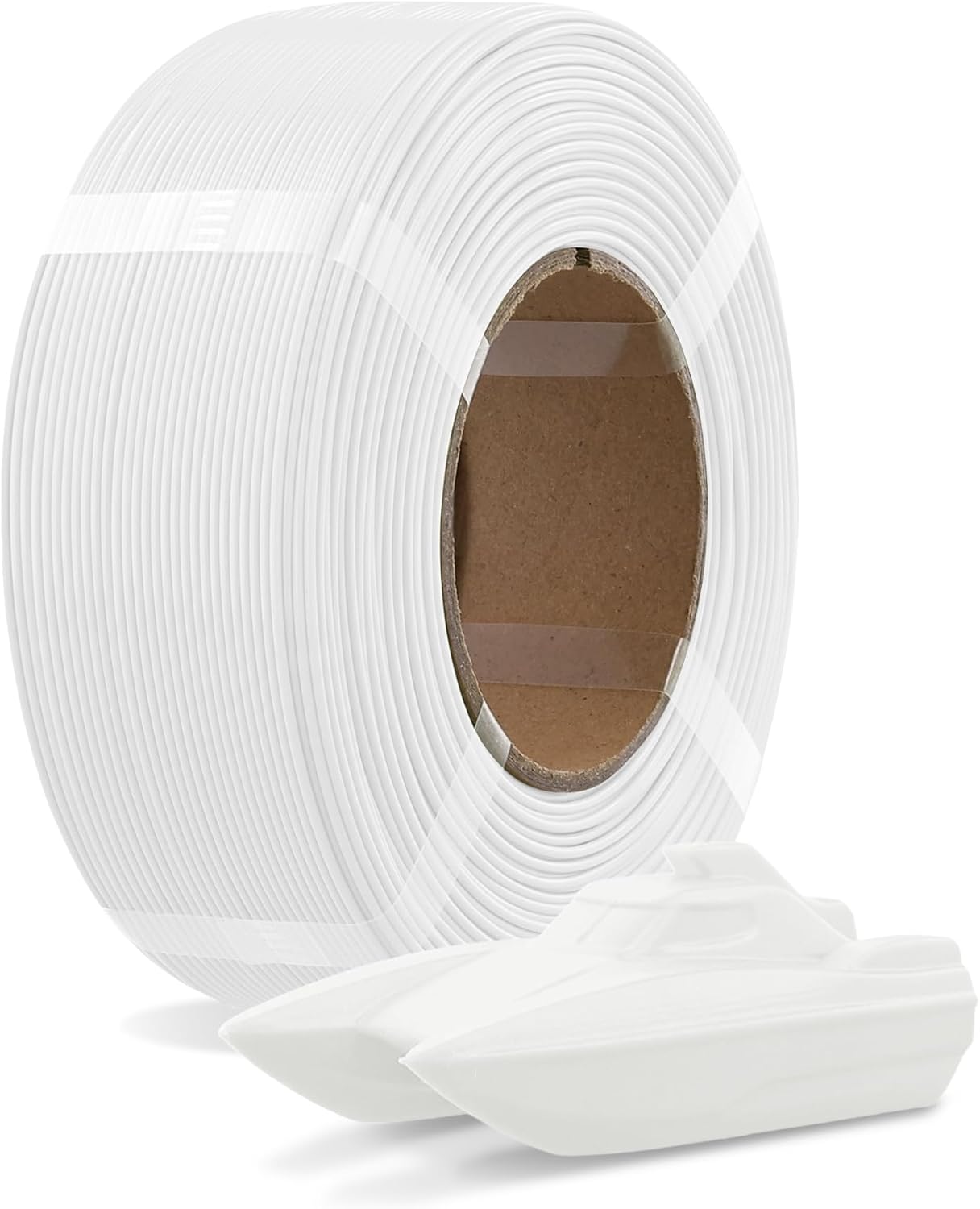OVERTURE Refill PETG 1.75mm Spoolless 3D Printer Filament, 1kg (2.2lb) Refilament for Bambu Lab Reusable Spool, Accuracy +/- 0.02 mm, Fit Most FDM 3D Printers(White)