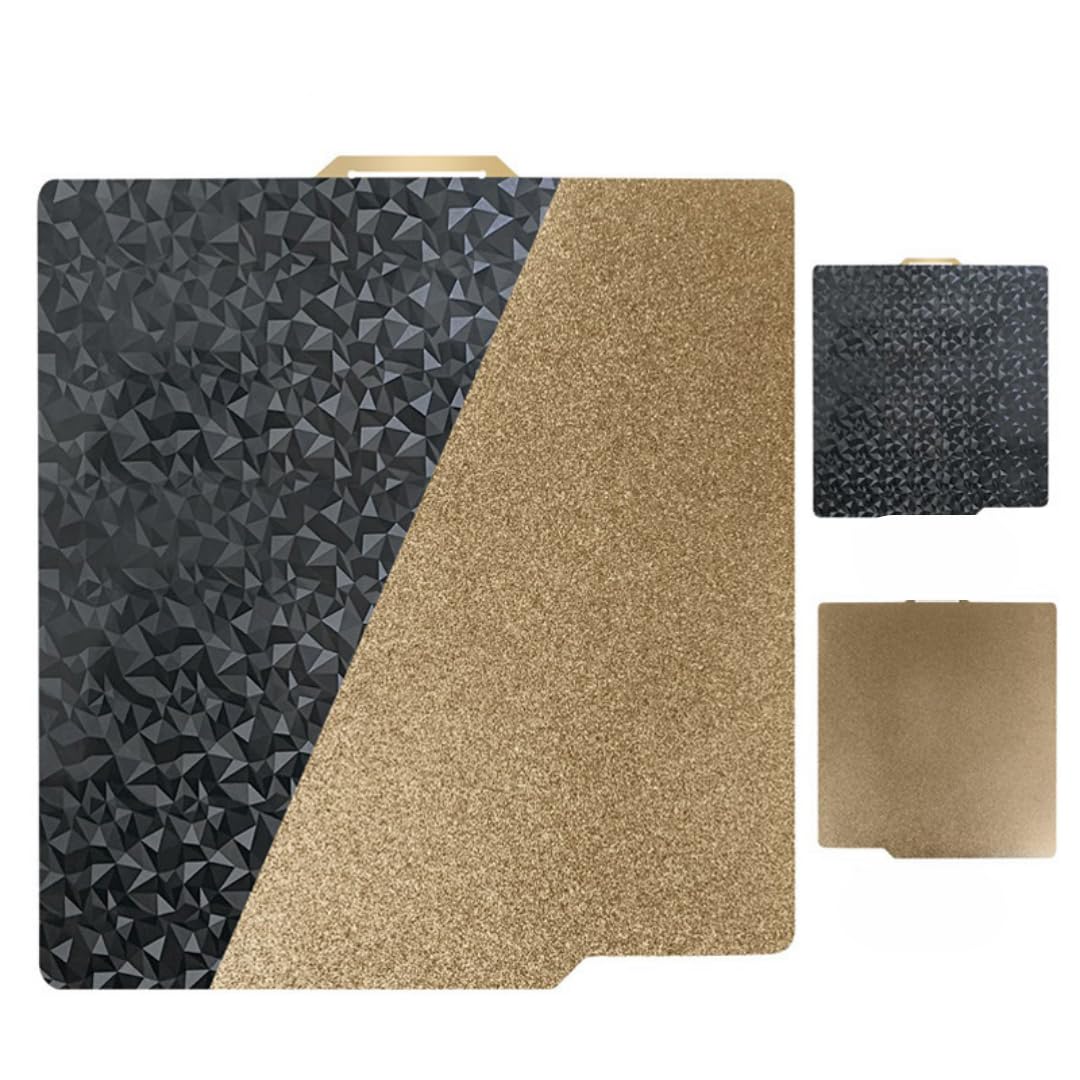 X1 Carbon Build Plate, Bambu PEI Plate 257x257mm 3D Printing Double-Sided, Smooth PEO + Textured PEI Spring Steel Plate for Bambu Lab X1 P1P 3D Printer