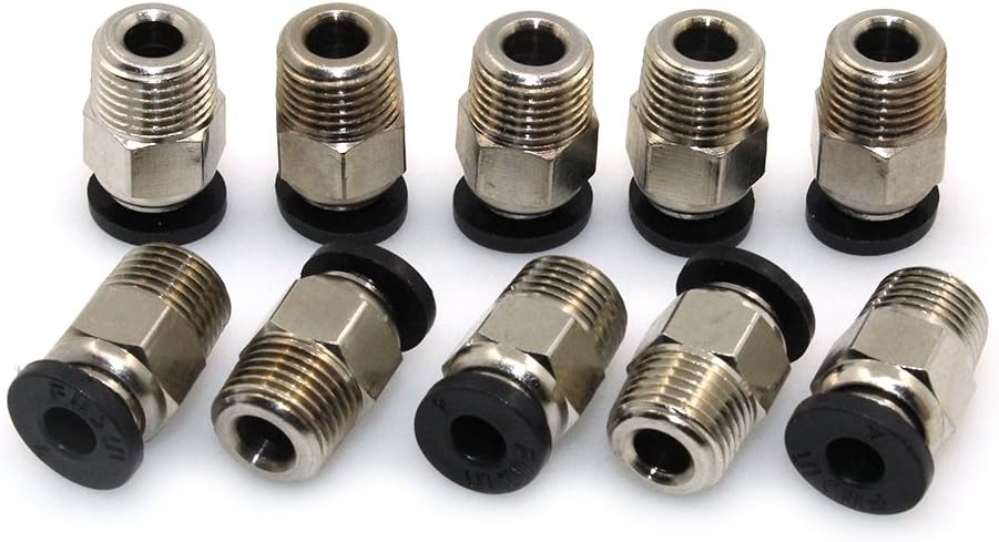 BIQU PC4-M10 Bowden coupler fittings for PTFE tube retention on 3D printers