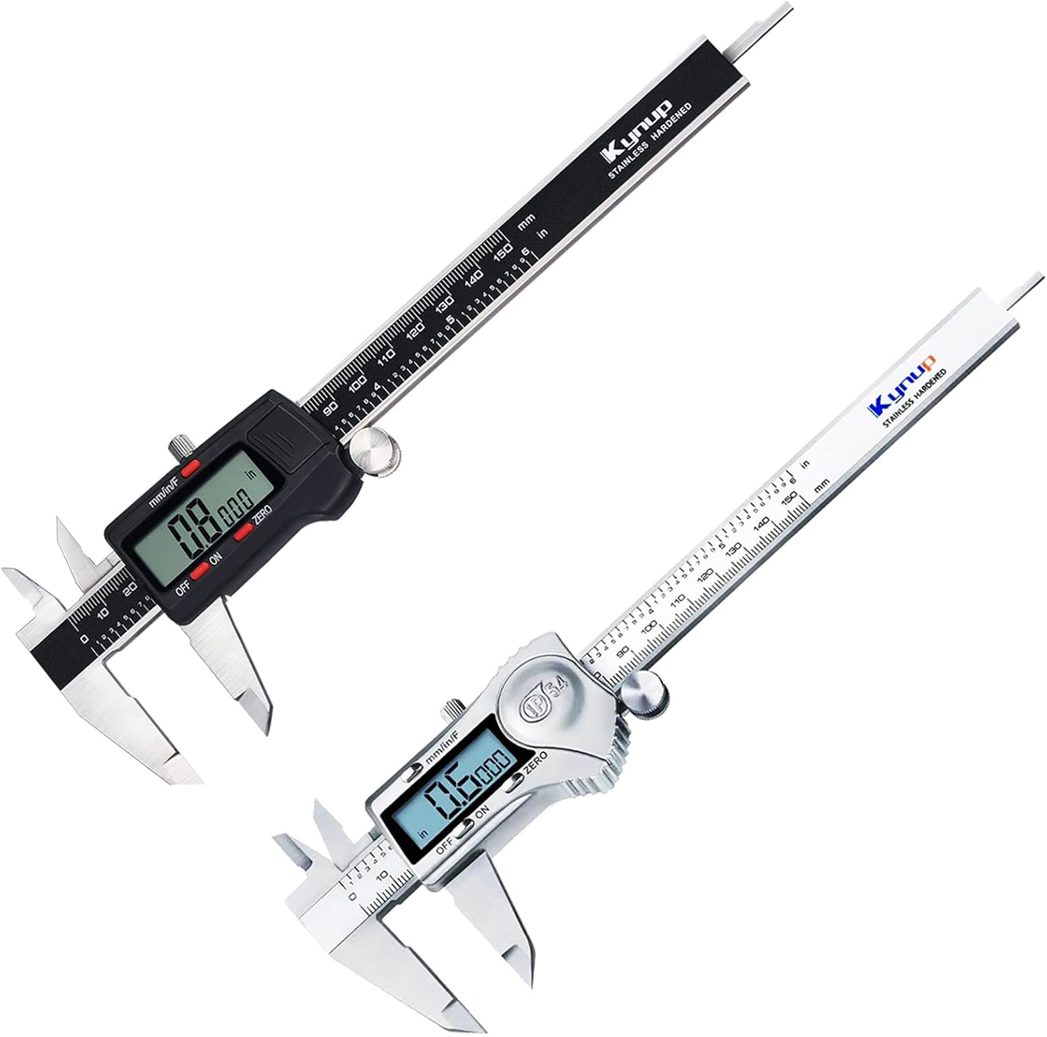 Kynup 6 Inch Caliper. Caliper Measuring Tool, Digital Calipers IP54 Measuring Tool, Large LCD Screen, Stainless Steel Measuring Tools
