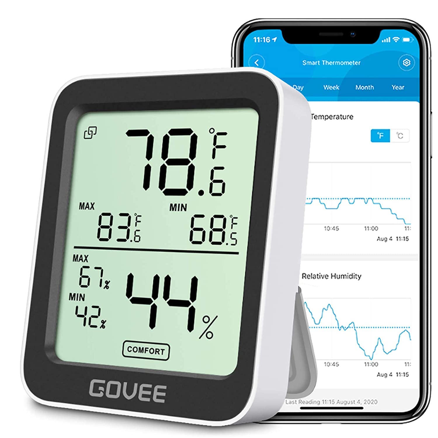 Govee H5075 hygrometer for filament storage and workshop humidity checks