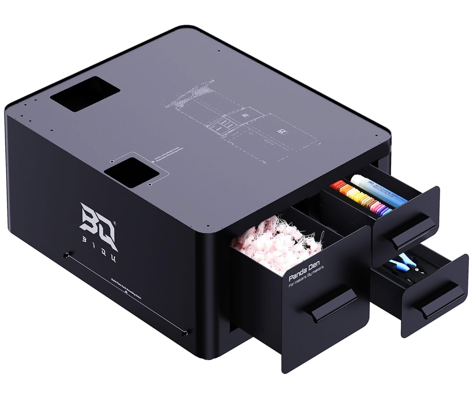 BIQU Panda Den waste collection and storage drawer system for Bambu Lab printers
