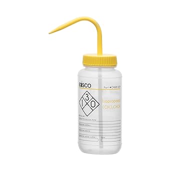 Isopropanol wash bottle for controlled 3D printer bench cleaning