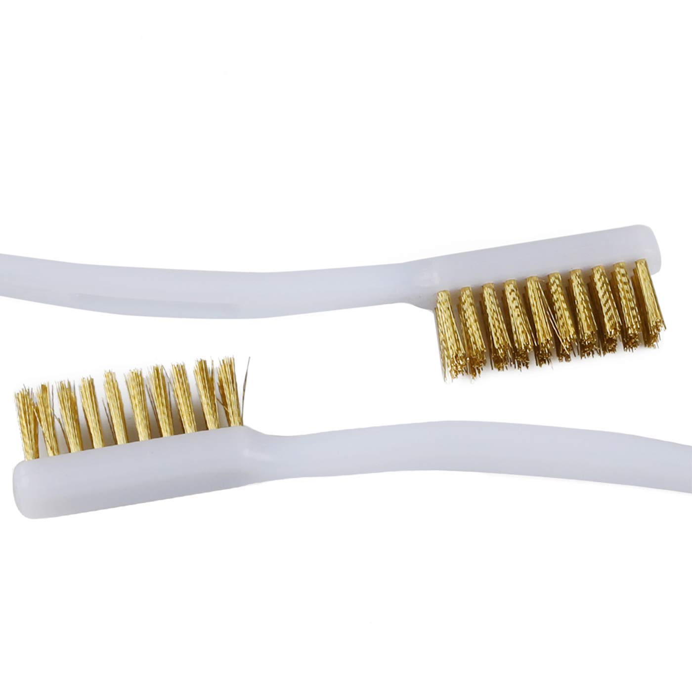 3D printer nozzle brass brush for hotend exterior cleanup and residue removal
