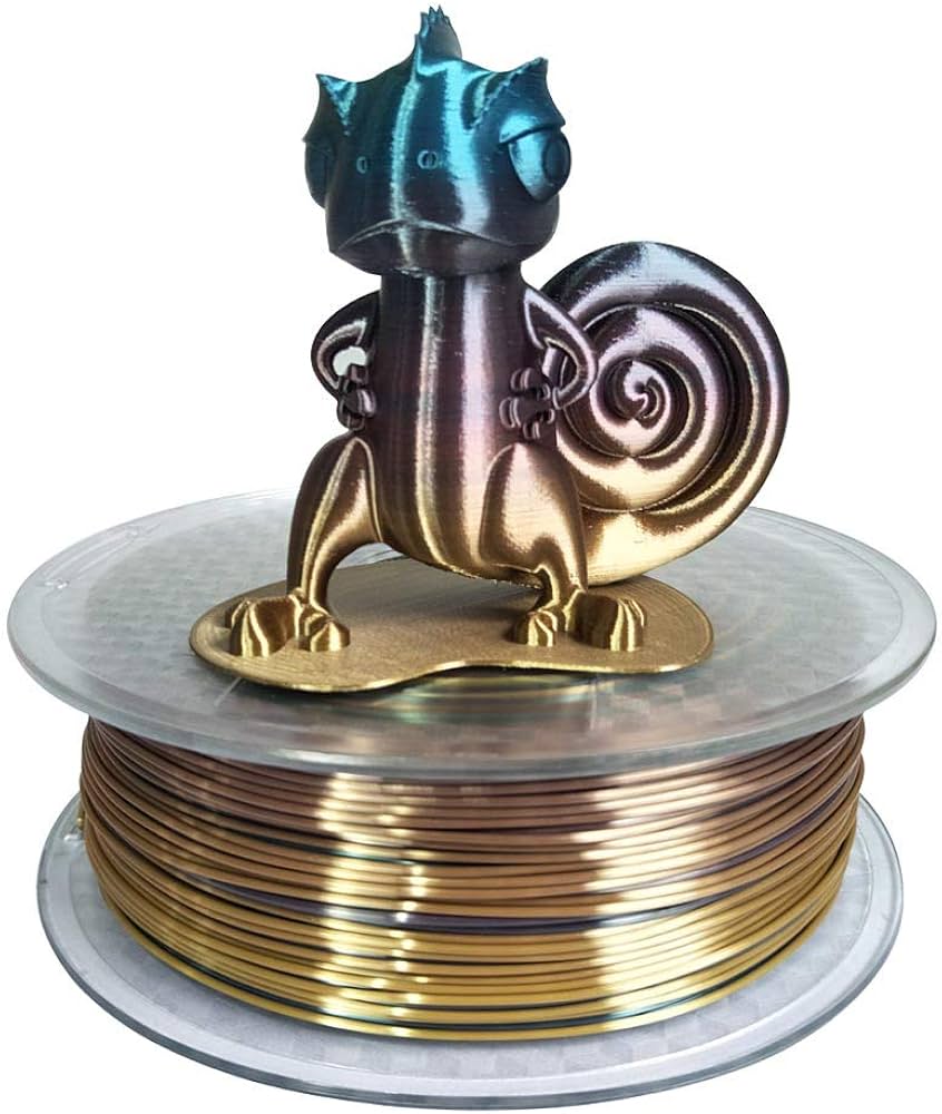 CC3D Silk Rainbow PLA spool for long-gradient decorative 3D prints