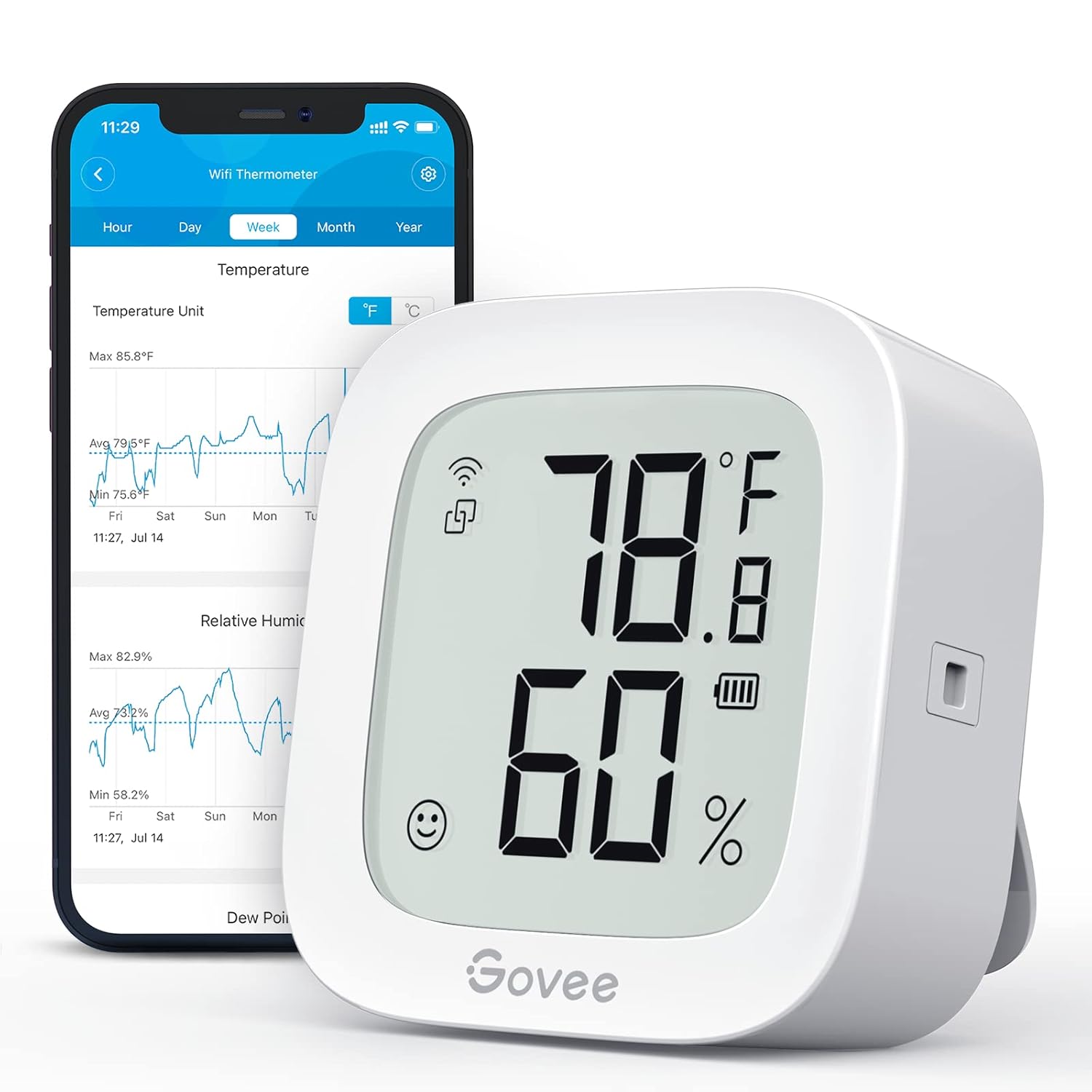 Govee H5103 WiFi hygrometer for filament storage rooms and cabinets