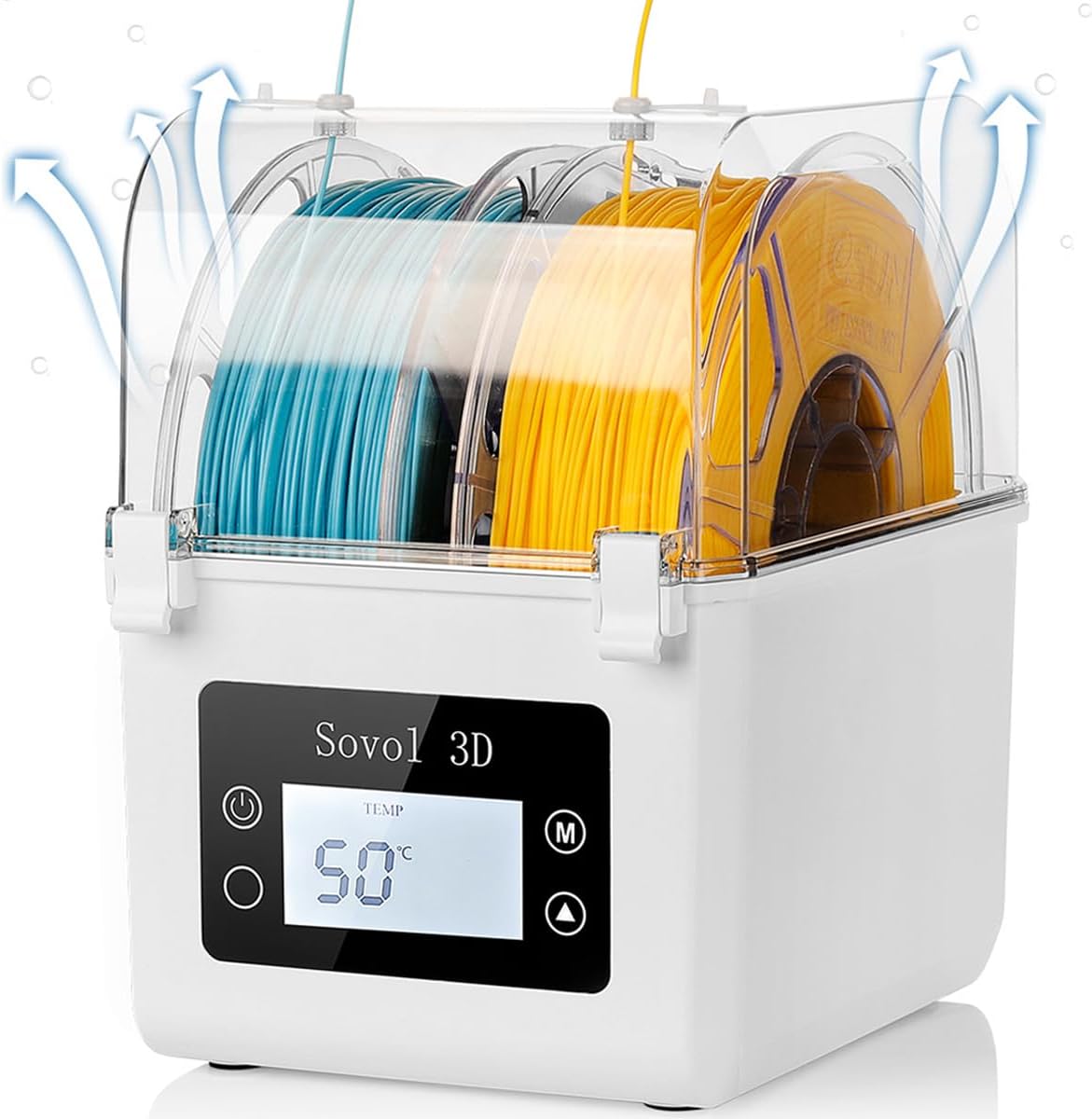Sovol SH01 two-spool filament dryer with display and feed-through outlets