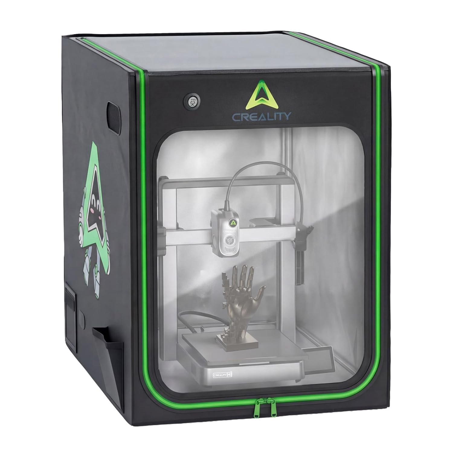Creality 3D printer enclosure with ventilation and LED light