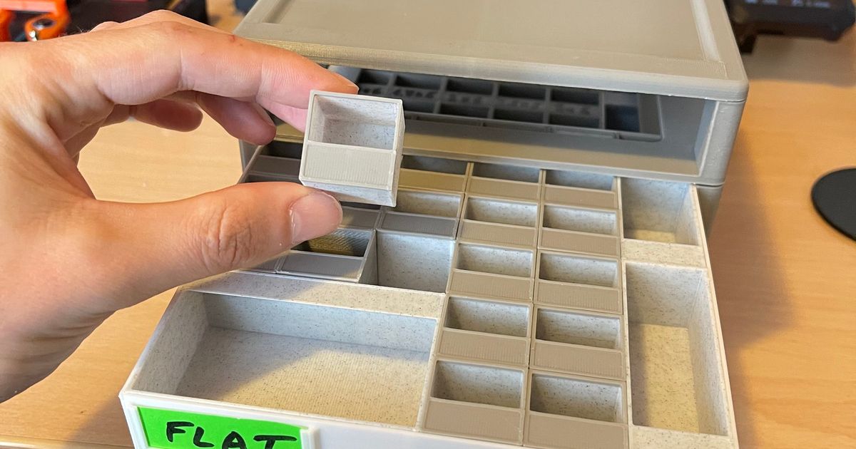 Stackable Modular Screw Box Organizer: A 3D Printed Parts Case for Screws, Nuts, and Bench Hardware