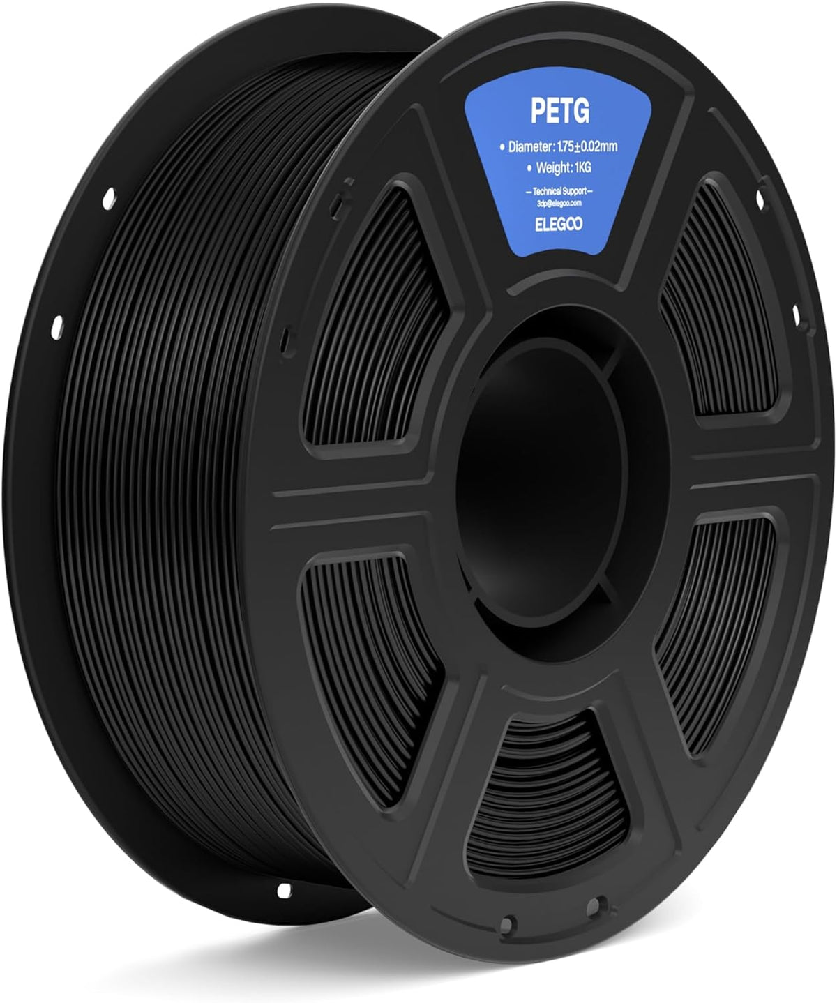 ELEGOO PETG black filament spool for utility parts and everyday tougher prints