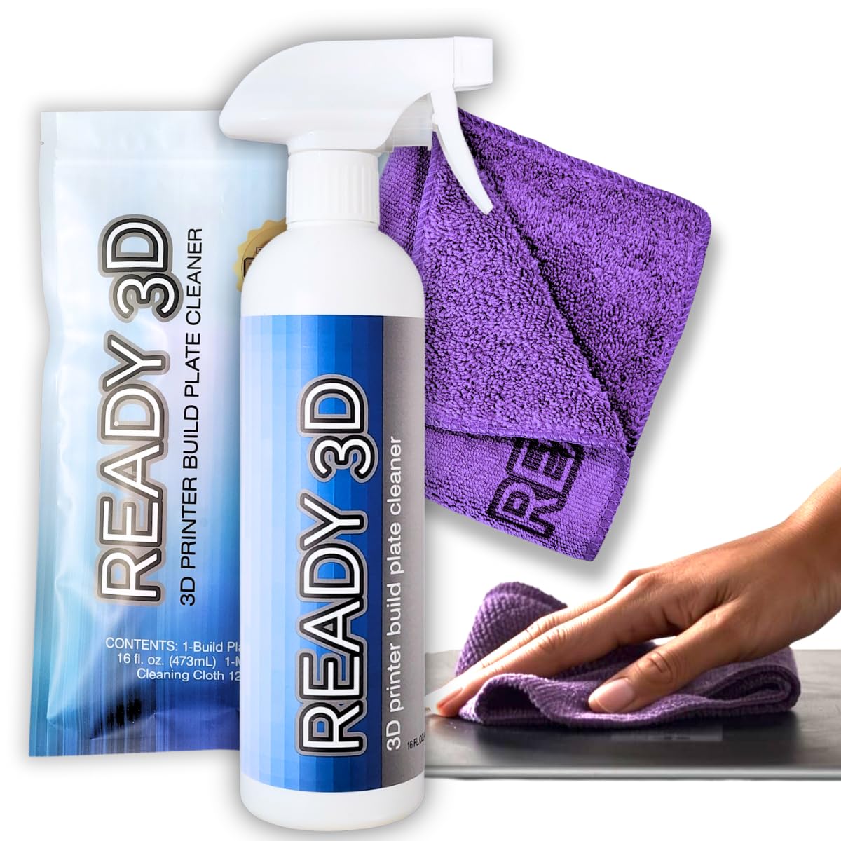 Dedicated build plate cleaner for removing residue before 3D printing first layers