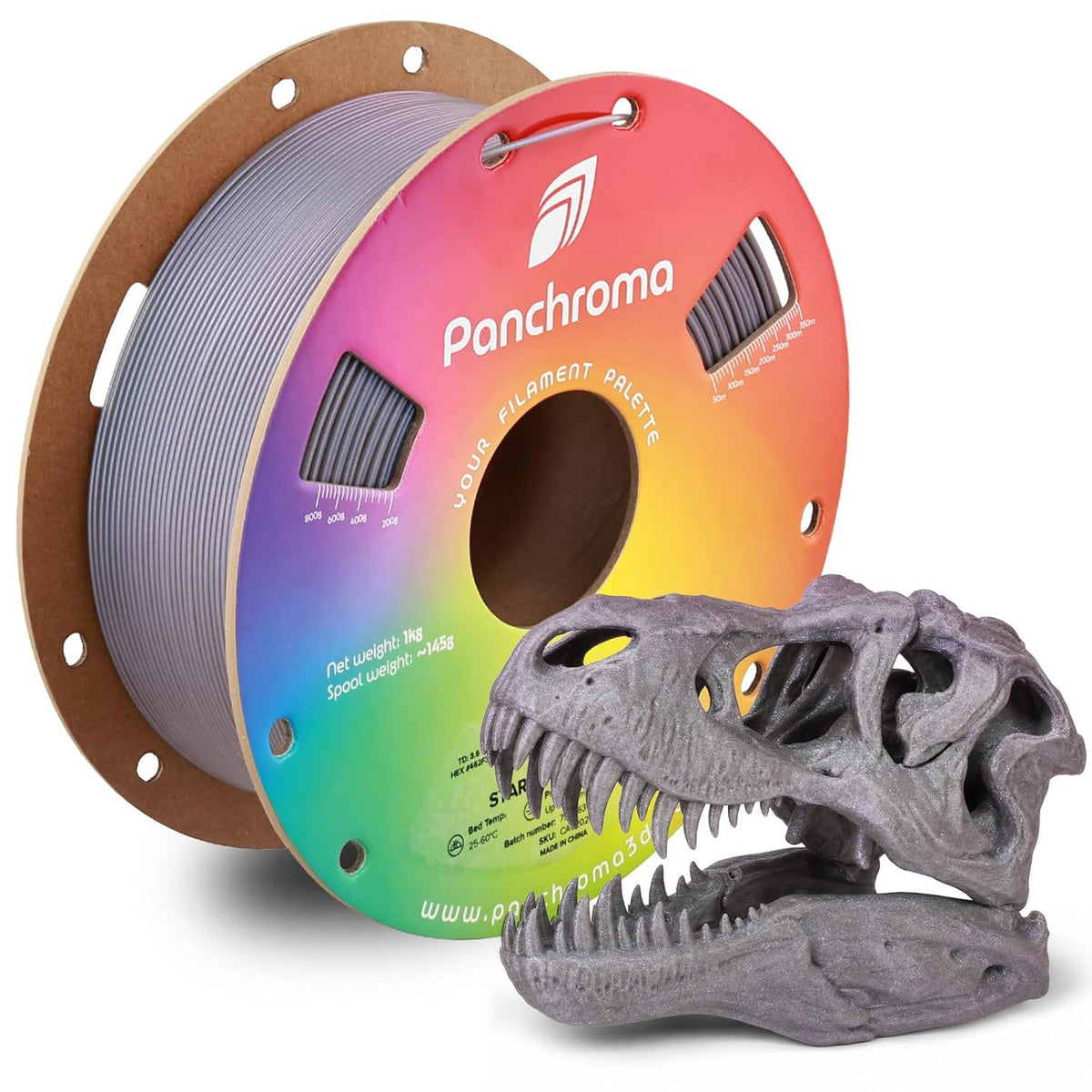 Polymaker Panchroma Starlight Mercury PLA filament spool for specialty display and prop printing