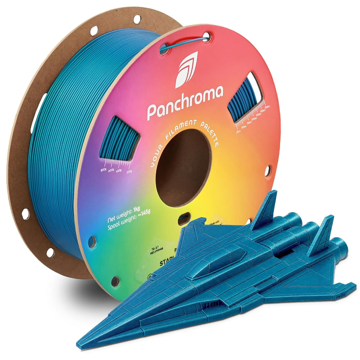Polymaker Panchroma Glitter PLA filament spool for decorative 3D printing