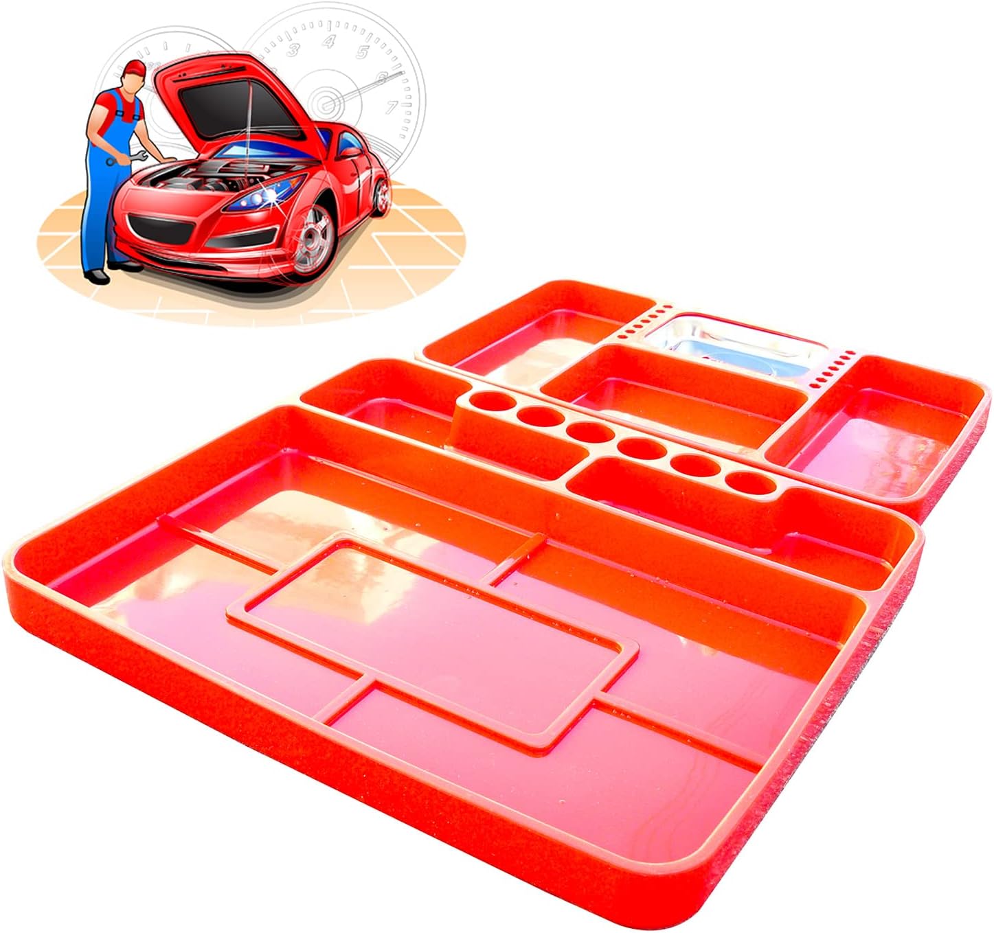 SEDY premium silicone tool tray for printer bench parts and maintenance staging