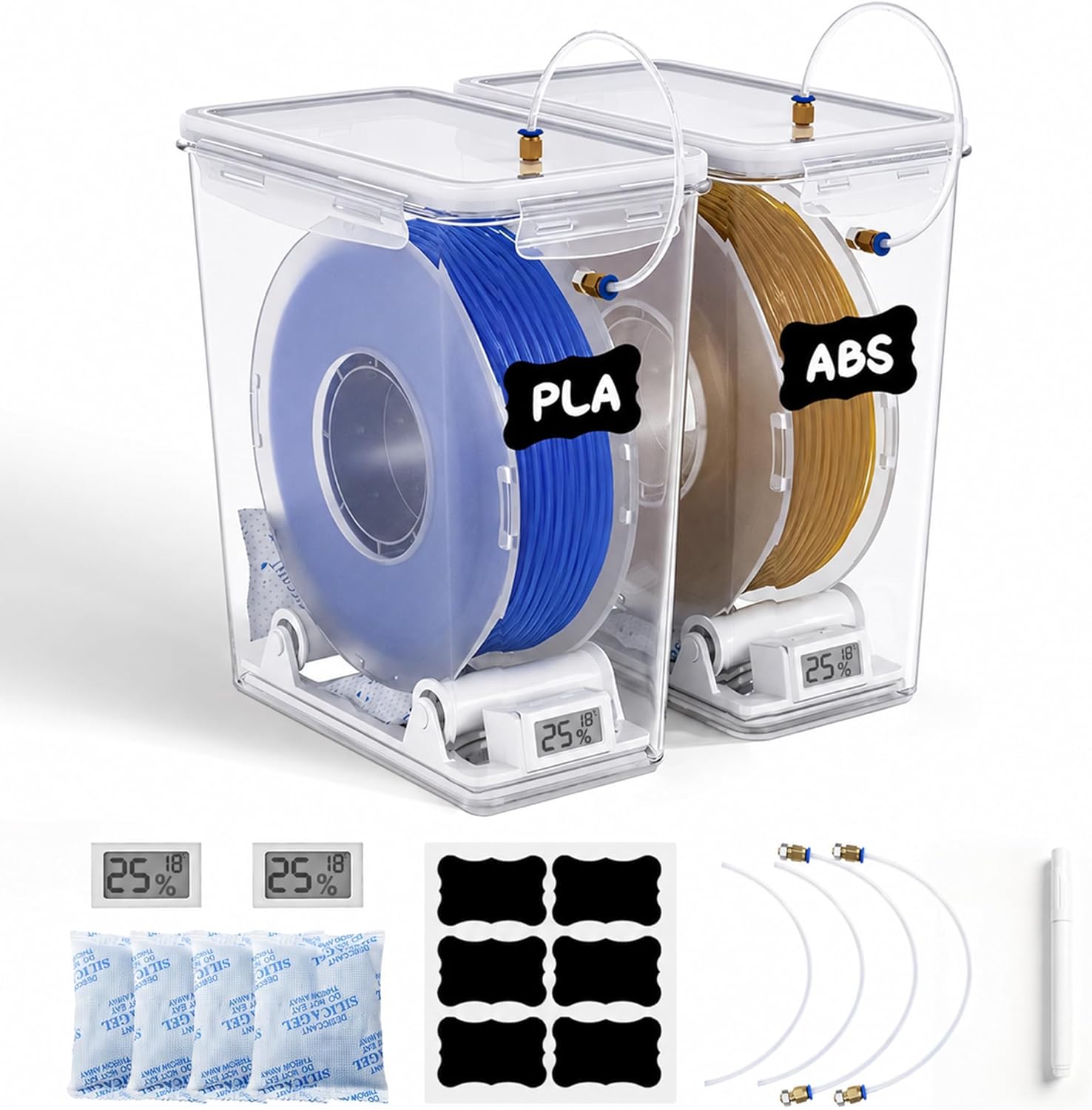 OCEYVI filament storage box 2 pack for sealed two-spool storage
