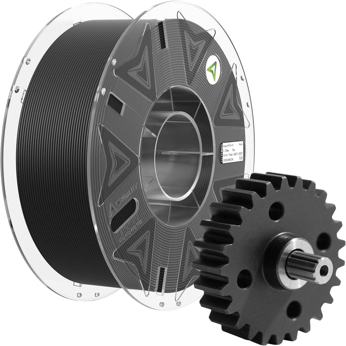 Creality Hyper PET-CF Black filament spool for stiffer machine-side functional prints