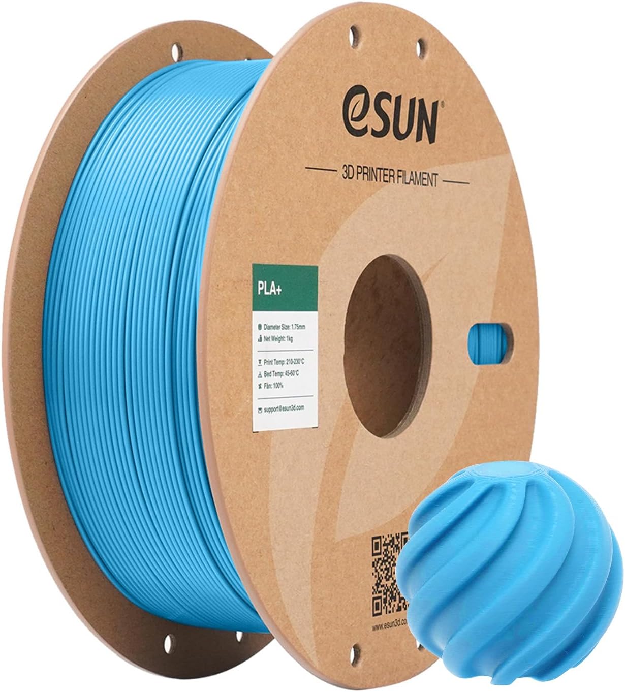 eSUN PLA+ Filament 1.75mm, 3D Printer Filament PLA Plus, Dimensional Accuracy +/- 0.03mm, 1KG Spool (2.2 LBS) 3D Printing Filament for 3D Printers, Space Blue