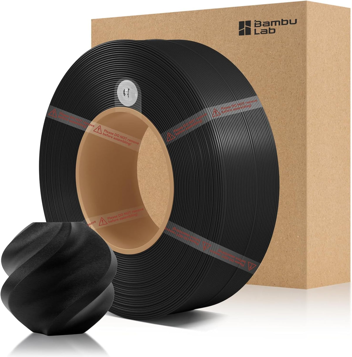 Bambu Lab PLA Matte Black filament for lower-sheen brackets desk parts and visible everyday prints