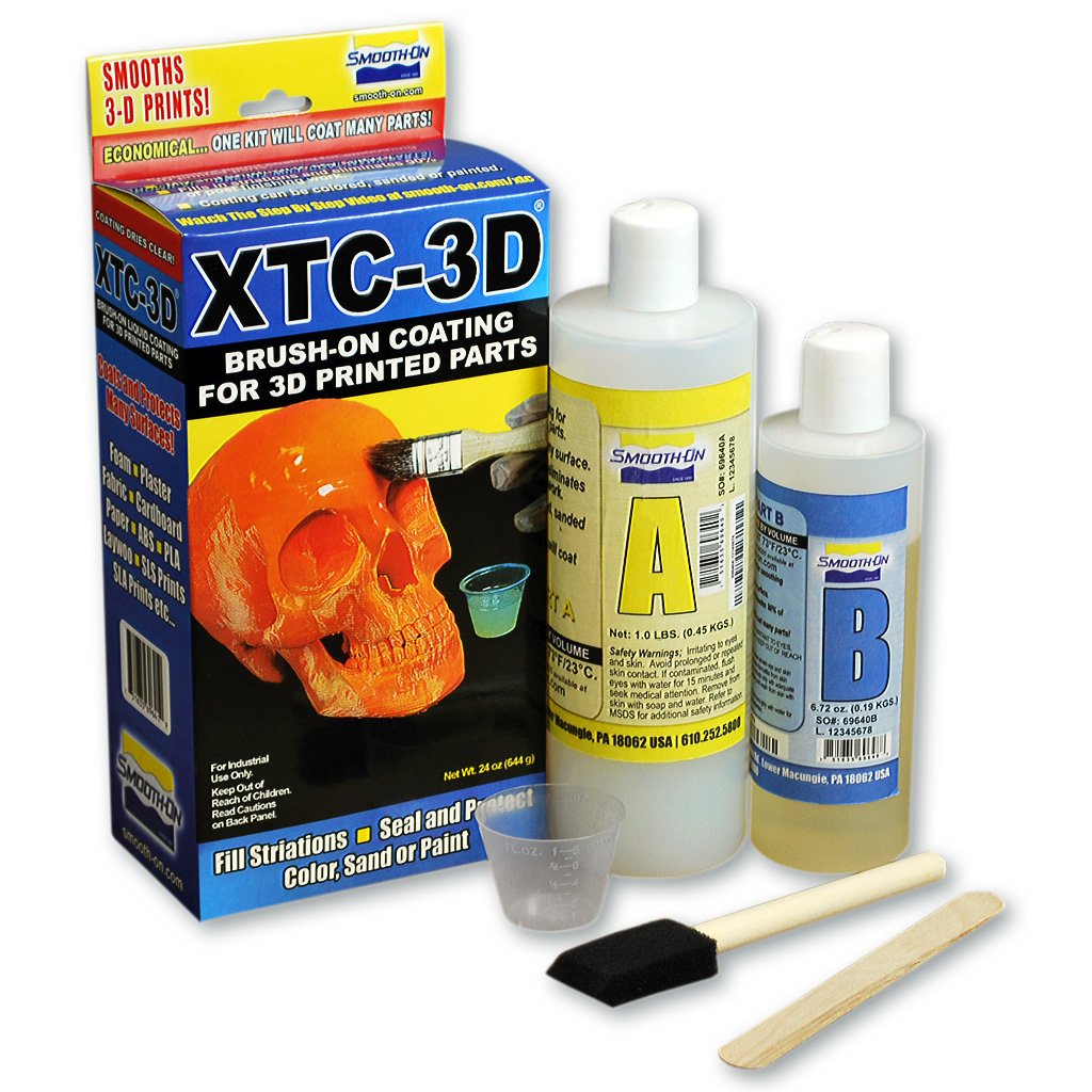 Smooth-On XTC-3D 20 brush-on epoxy coating kit for finishing rigid 3D prints