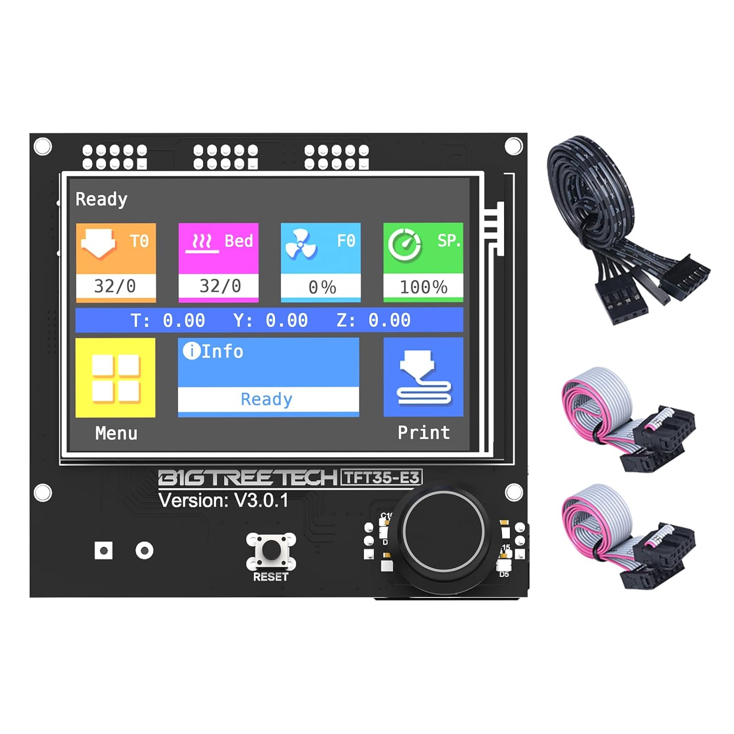 BIGTREETECH TFT35 E3 touchscreen display upgrade for Ender 3 and related 3D printers
