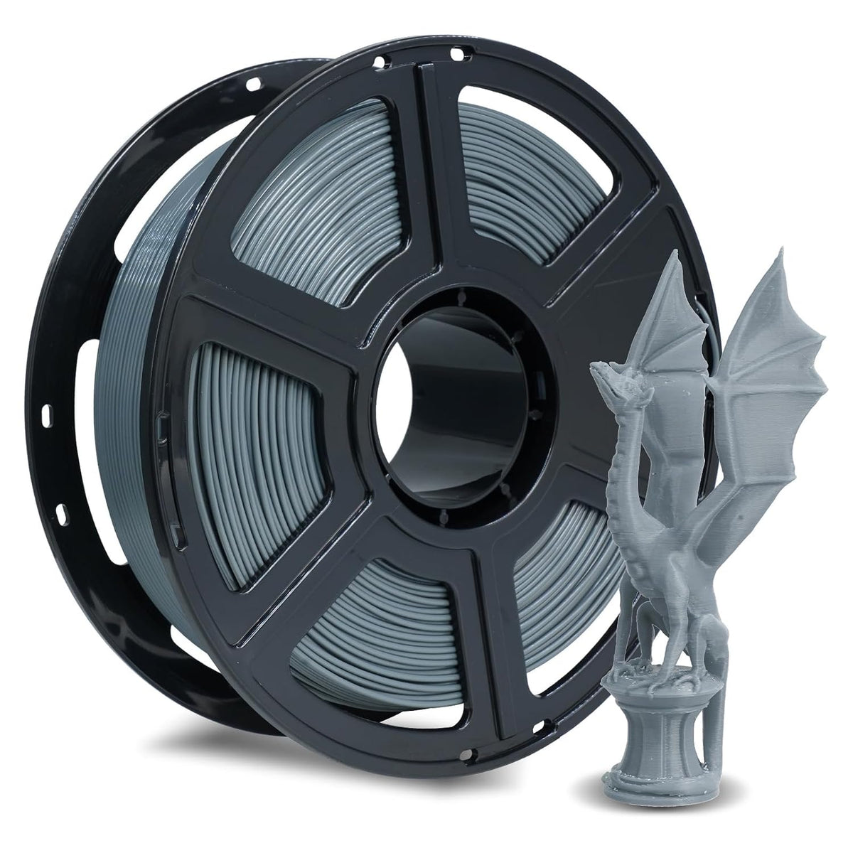 FLASHFORGE Rapid PLA Iron Grey filament for fast 3D printers and visible utility parts