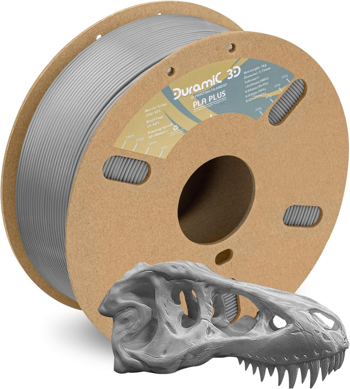 Duramic 3D PLA Plus filament spool for tougher everyday indoor 3D prints
