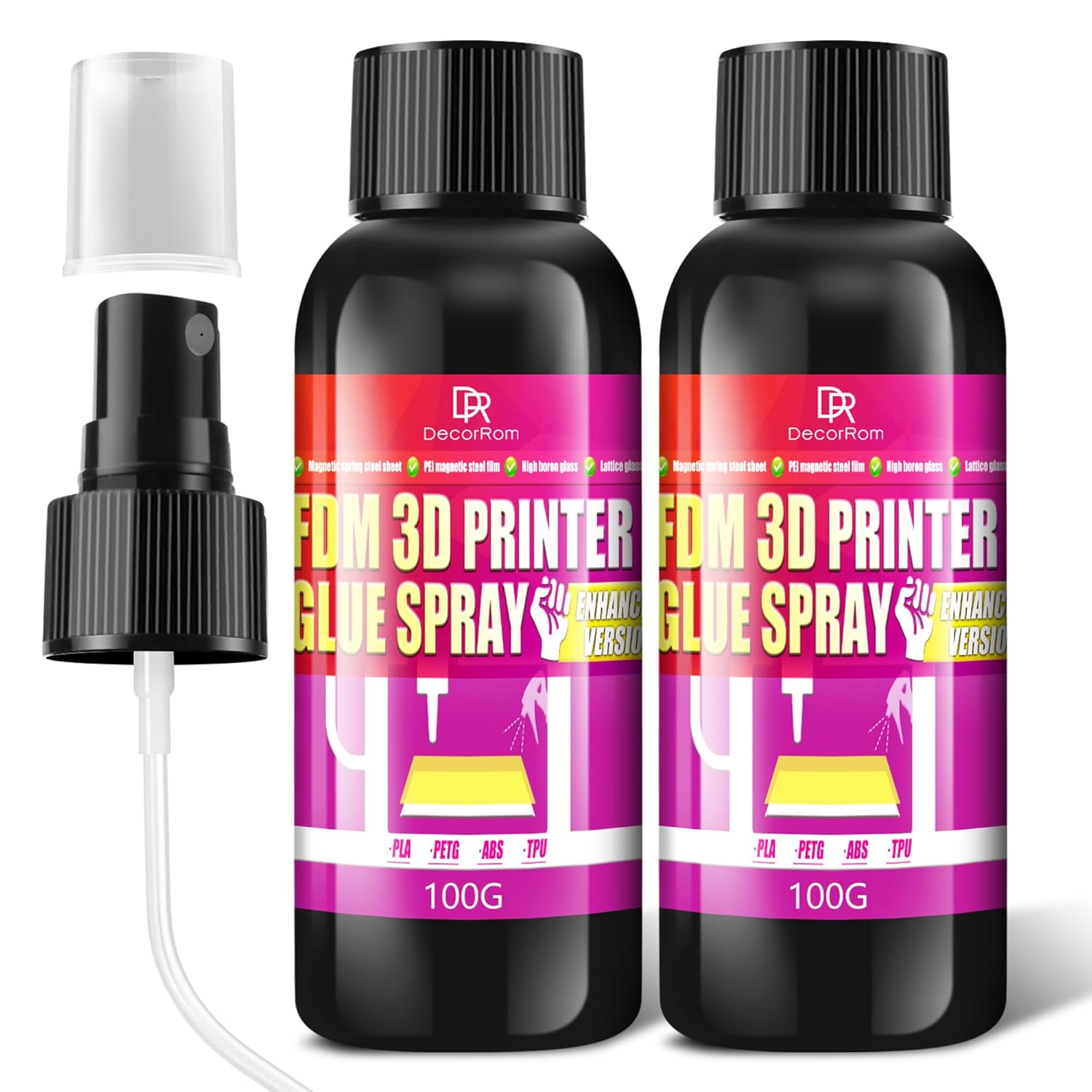 Liquid 3D printer bed adhesive for larger parts and tougher first layers