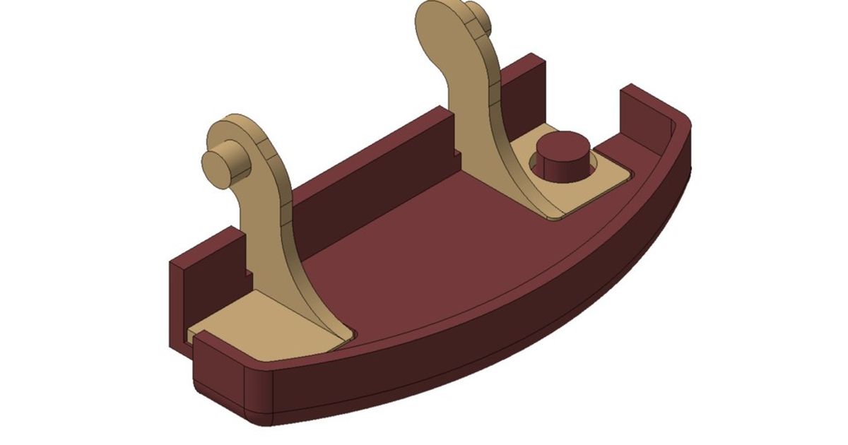 3D printed VW center armrest repair latch clip for a broken console lid