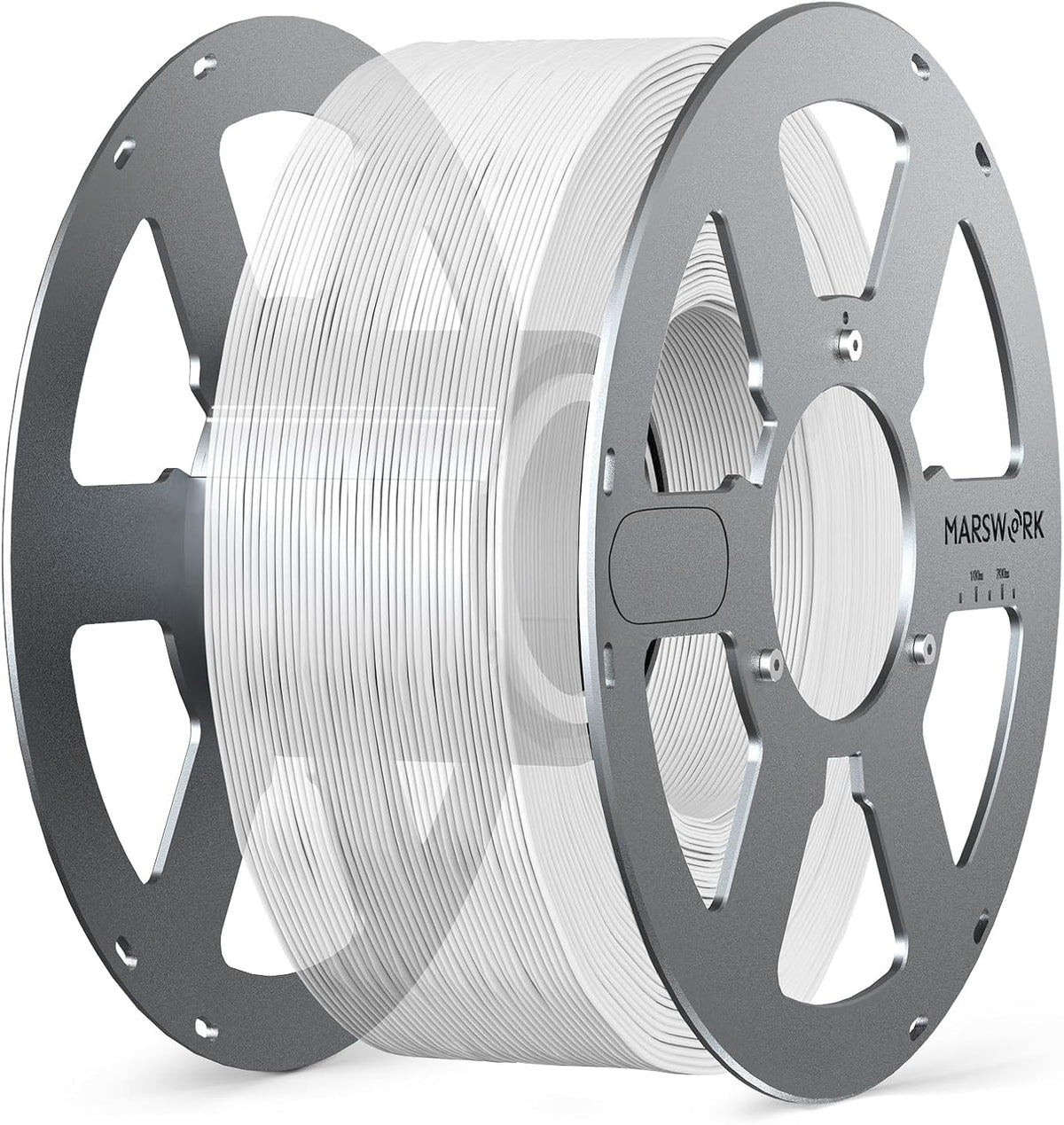 MarsWork aluminum reusable spool for Bambu refill filament workflows