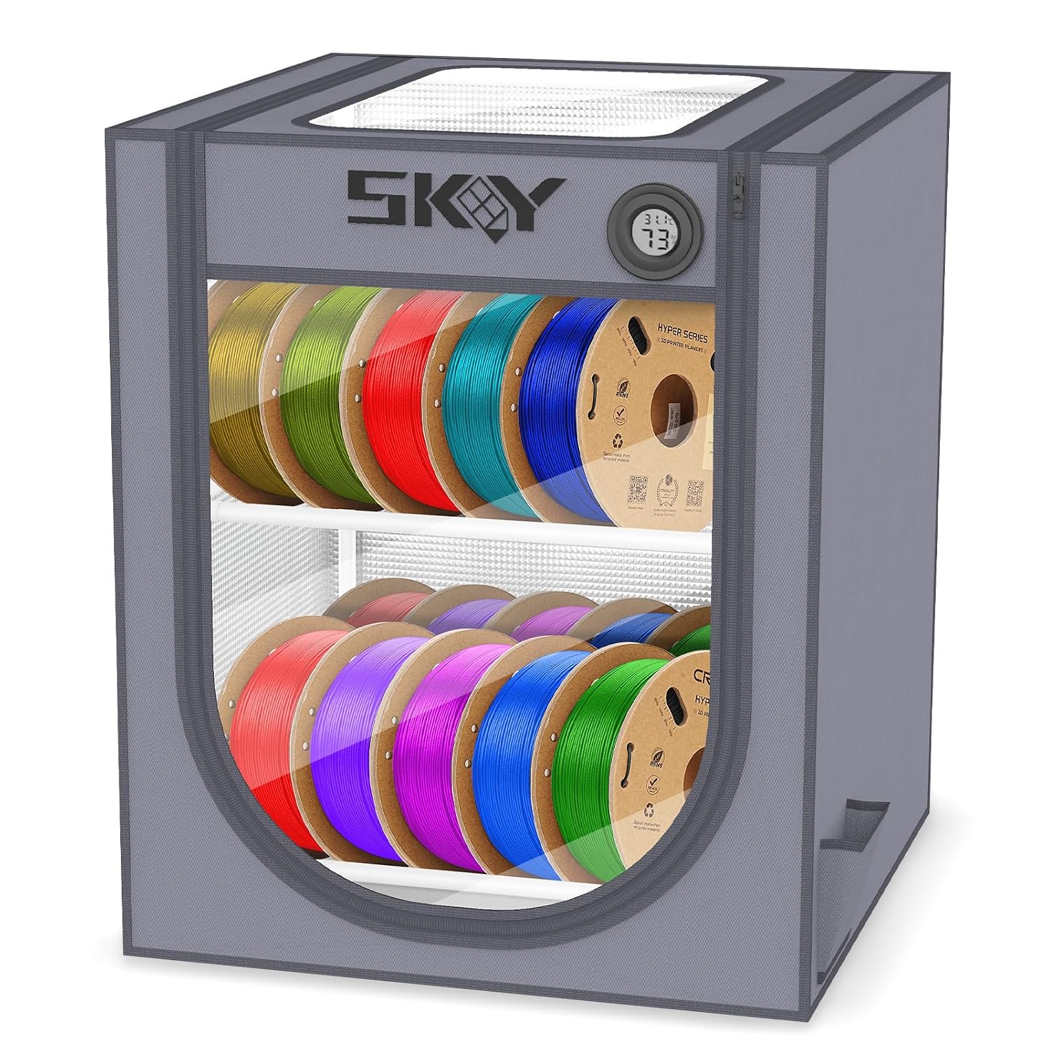 Covered 20-Spool Filament Rack vs Open Rolling Spool Rack: Which Works ...