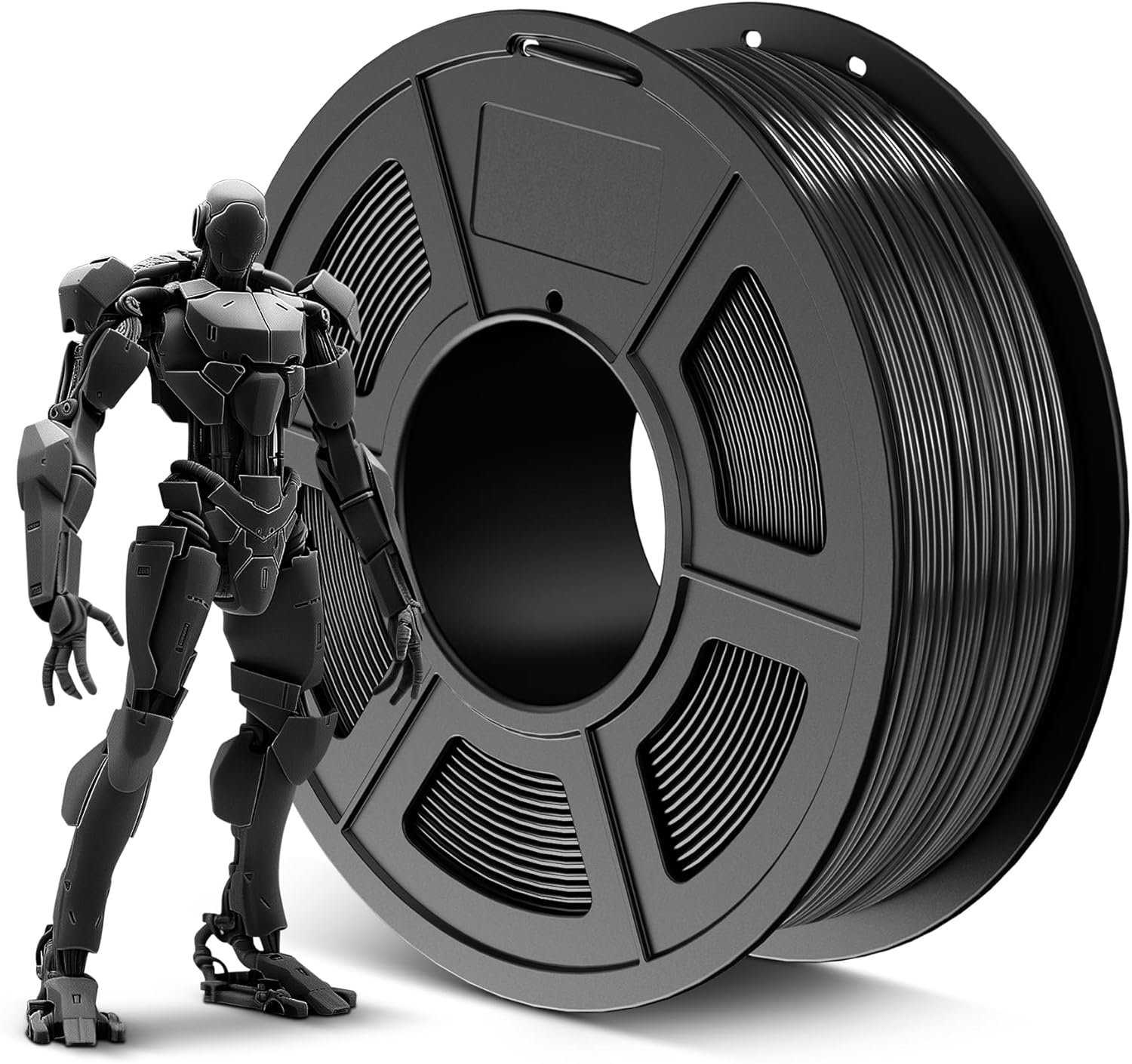 SUNLU ABS Filament 1.75mm 3D Printer Filament, Highly Resistant Durable, Heat Resistance, Excellent Toughness, Compatible with 99% FDM 3D Printers, 1kg Spool (2.2lbs), Black