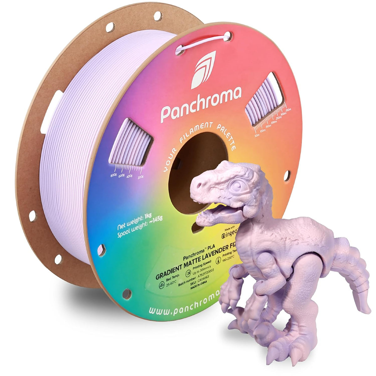 Polymaker Panchroma Gradient Matte PLA filament for decorative and display 3D prints