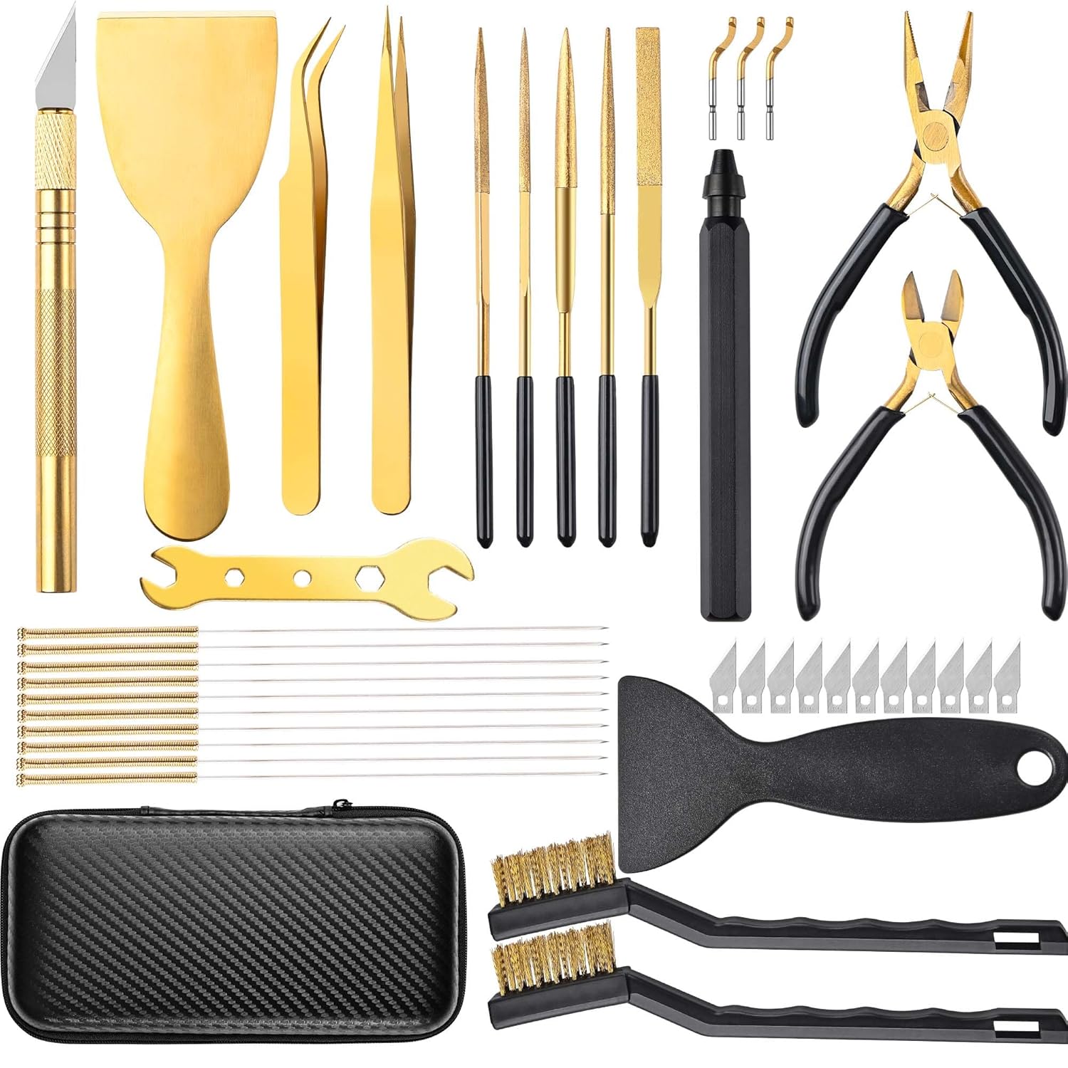 40-piece 3D printer tools kit with cleanup and maintenance accessories