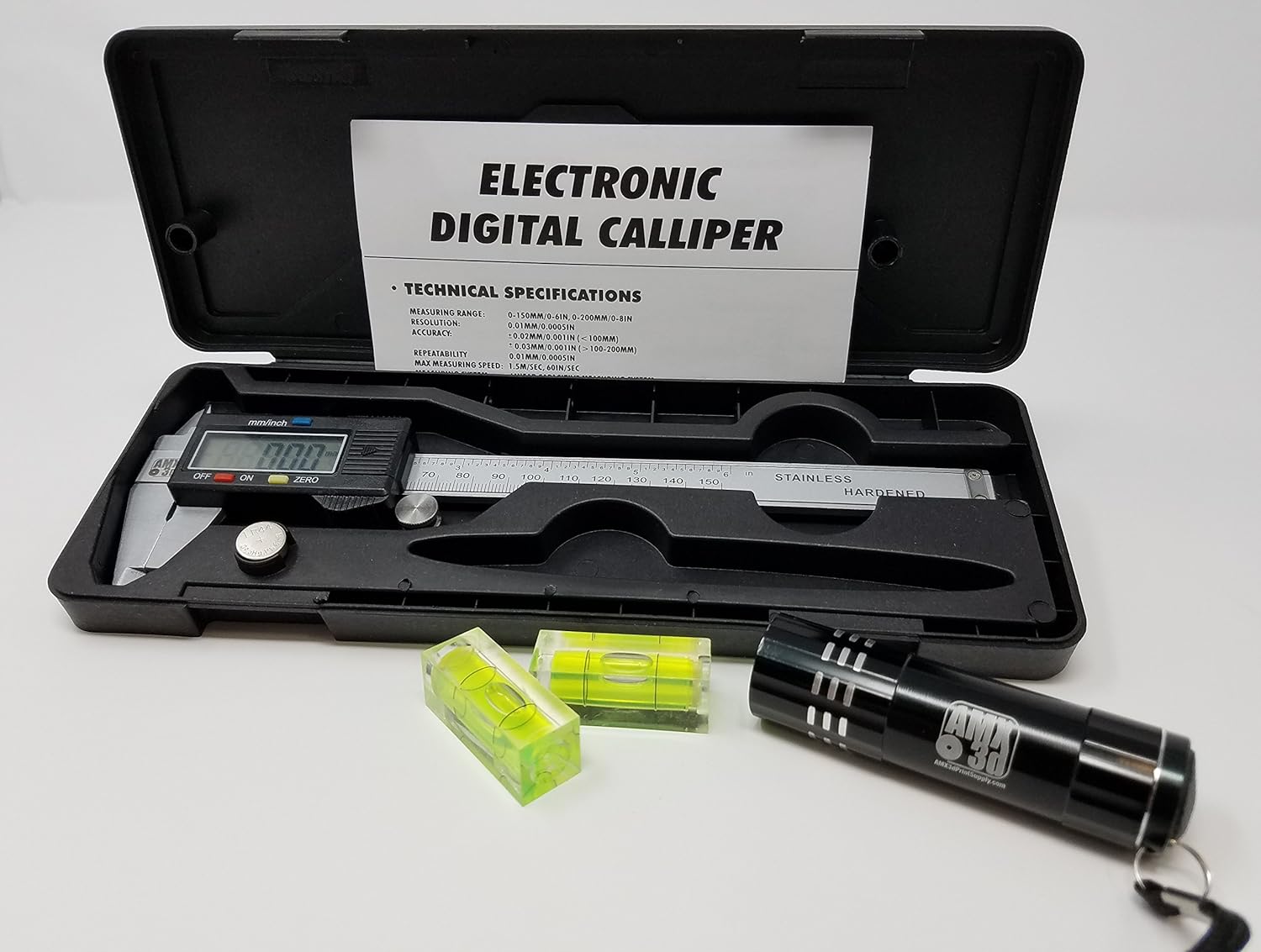 AMX3d 3D printer calibration tool kit for dimensional checks and fit troubleshooting
