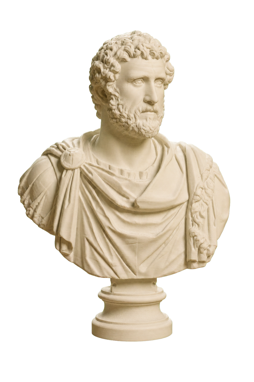 Ivory white Antoninus Pius 3D printed collectible bust by TheBustVault