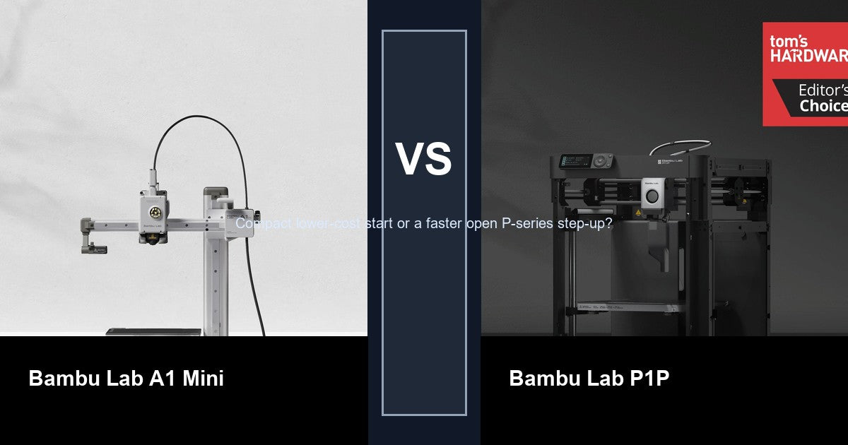 Bambu Lab A1 Mini vs Bambu Lab P1P comparison hero image