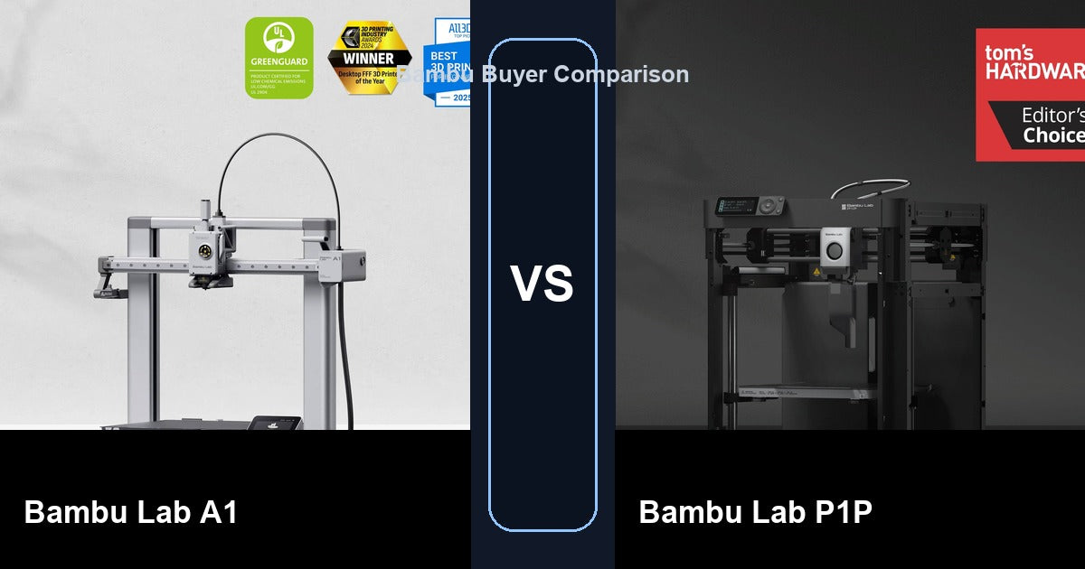 Bambu Lab A1 vs Bambu Lab P1P comparison hero image