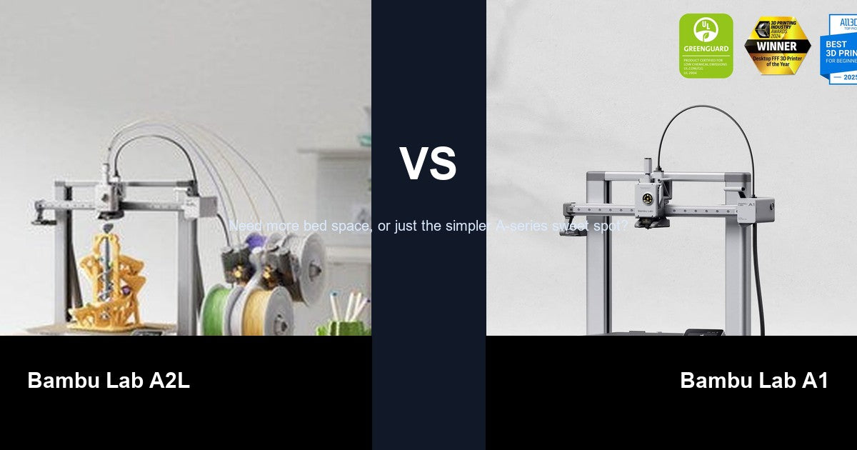 Bambu Lab A2L vs Bambu Lab A1 comparison hero image