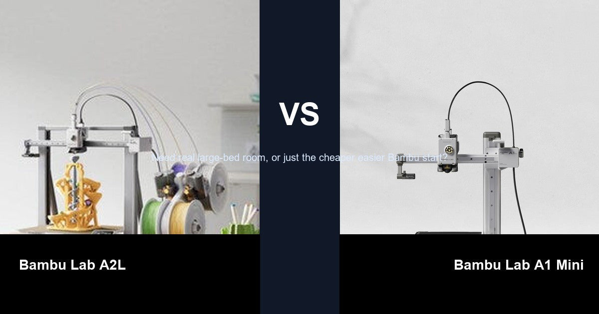 Bambu Lab A2L vs Bambu Lab A1 Mini comparison hero image