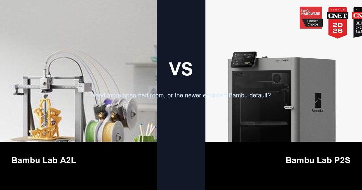 Bambu Lab A2L vs Bambu Lab P2S comparison hero image