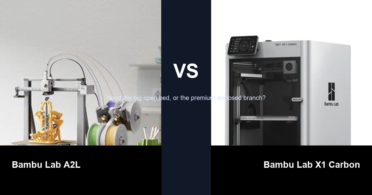 Bambu Lab A2L vs Bambu Lab X1 Carbon comparison hero image